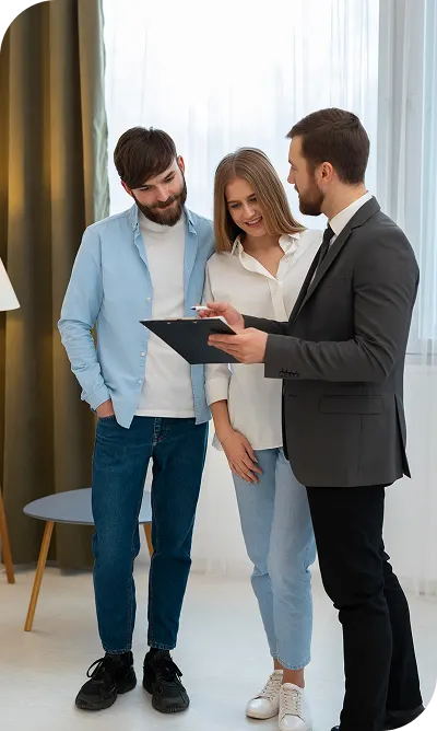 Property transaction professionals collaborating